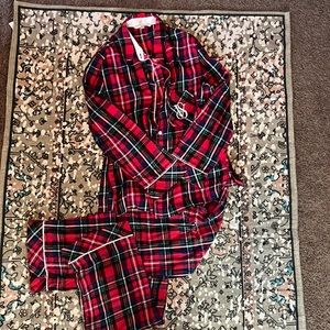 Victorias Secret two piece pajama set. Size XS multicolor plaid.